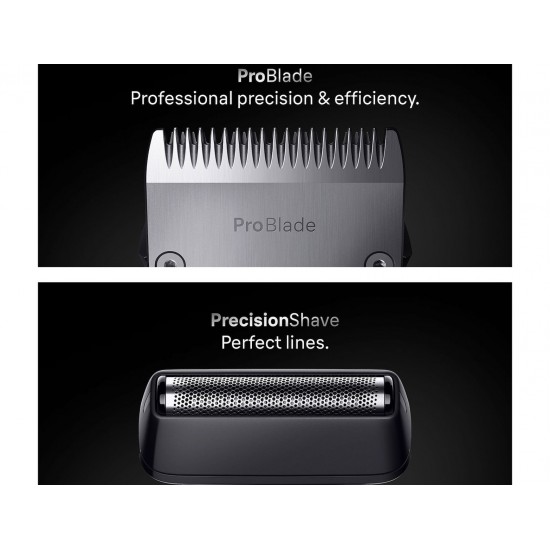 Braun All-in-one Series 7 Σετ Επαναφορτιζόμενης Κουρευτικής Μηχανής Μαύρο AIO7540