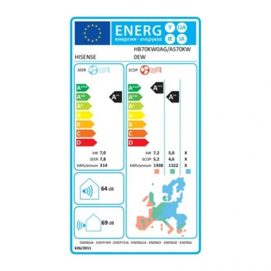 Hisense UNI HB Κλιματιστικό Inverter 24000btu WiFi