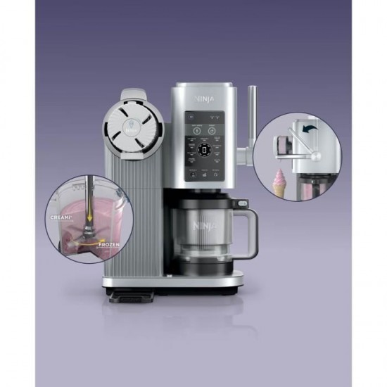 Ninja CREAMi Scoop & Swirl NC701EU Παγωτομηχανή 2x480ml Ασημί Ninja CREAMi Scoop & Swirl NC701EU Παγωτομηχανή 2x480ml Ασημί
