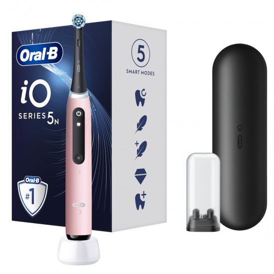 Oral-B IO Series 5 Ηλεκτρική Οδοντόβουρτσα με Αισθητήρα Πίεσης και Θήκη Ταξιδίου Pink