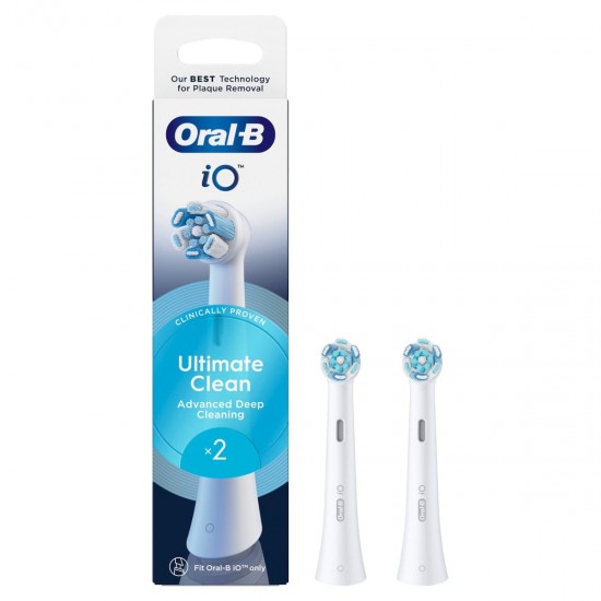 Oral-B iO Ultimate Clean Ανταλλακτικές Κεφαλές για Ηλεκτρική Οδοντόβουρτσα 2τμχ