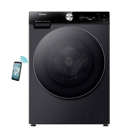 Hisense Πλυντήριο Ρούχων 12kg 1400 Στροφών Μαύρο WF7S1247BB