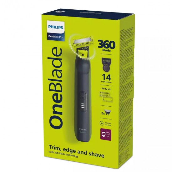 Philips OneBlade Pro 360 QP6542/15 Ξυριστική Μηχανή Προσώπου / Σώματος Επαναφορτιζόμενη Philips OneBlade Pro 360 QP6542/15 Ξυριστική Μηχανή Προσώπου / Σώματος Επαναφορτιζόμενη