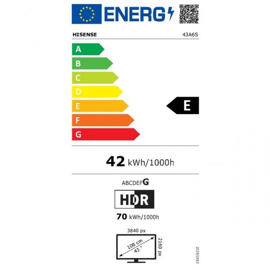 Hisense Smart Τηλεόραση 43