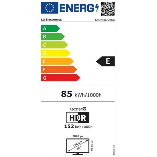 LG Smart Τηλεόραση 65" 4K UHD Mini LED QNED72 HDR (2026) 65QNED72B6B