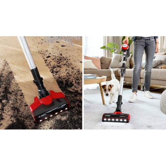 Bosch BBS711ANM Unlimited 7 ProAnimal Επαναφορτιζόμενη Σκούπα 2 σε 1 Stick & Χειρός 18V Red