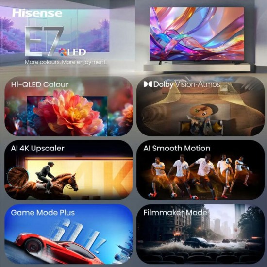 Hisense Smart Τηλεόραση 55" 4K UHD QLED E7S HDR (2026) 55E7S