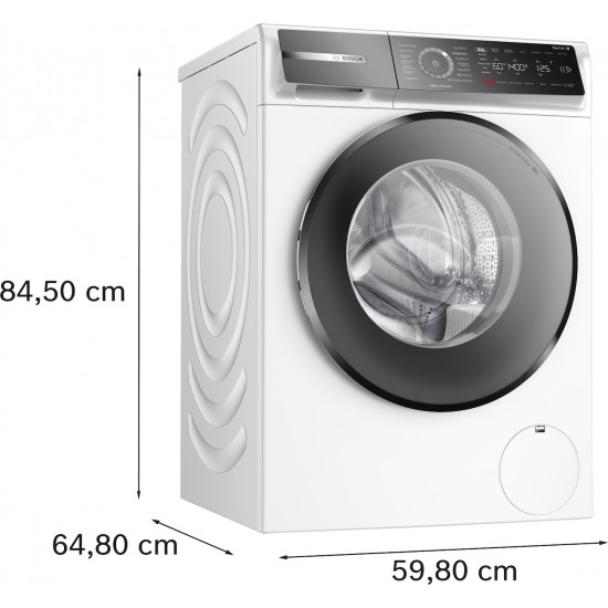 Bosch Πλυντήριο Ρούχων 9kg με Τεχνολογία Ατμού 1400 Στροφών Speed Perfect WGB24409GR