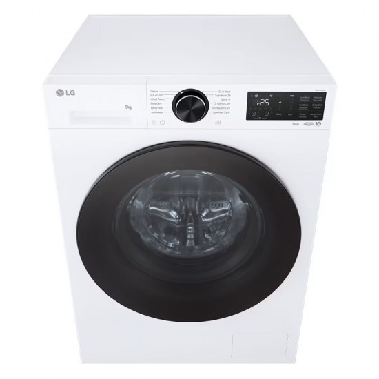 LG Πλυντήριο Ρούχων 9kg με Τεχνολογία Ατμού 1400 Στροφών AI Wash F4X5509TWB