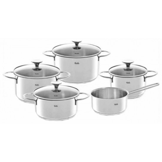 Fissler Copenhagen Σετ Κατσαρόλες από Ανοξείδωτο Ατσάλι Ασημί 5τμχ