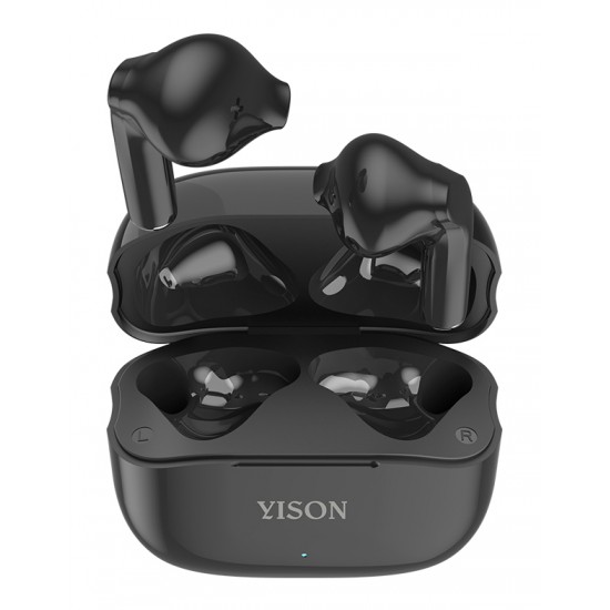 Yison TWS-T6-BK Earbud Bluetooth Handsfree Ακουστικά με Θήκη Φόρτισης Μαύρα