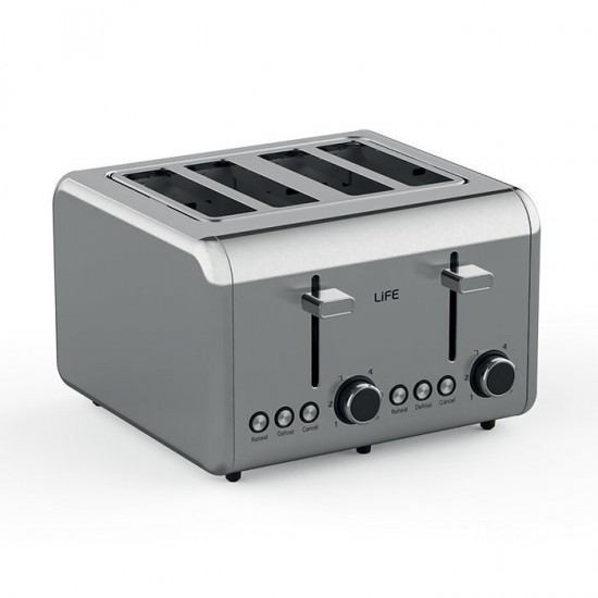 Life Brekky 221-0423 Φρυγανιέρα 4 Θέσεων 1500W Inox