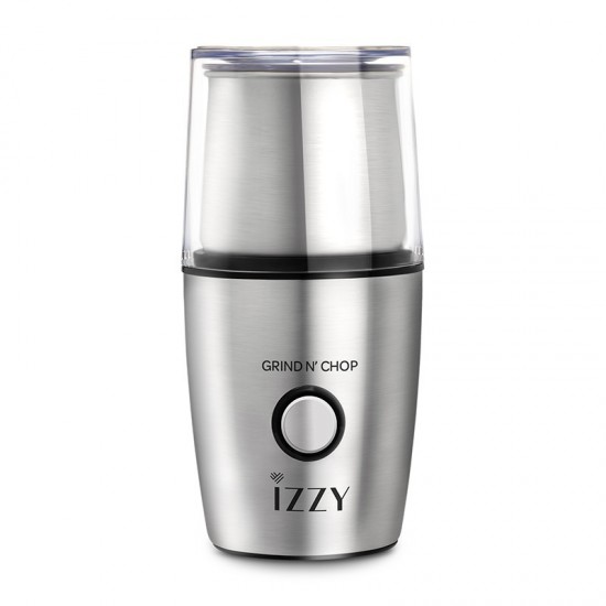 Izzy Grind n’ Chop IZ-6205 225112 Ηλεκτρικός Μύλος Καφέ 200W με Χωρητικότητα 100gr Ασημί Izzy Grind n’ Chop IZ-6205 225112 Ηλεκτρικός Μύλος Καφέ 200W με Χωρητικότητα 100gr Ασημί