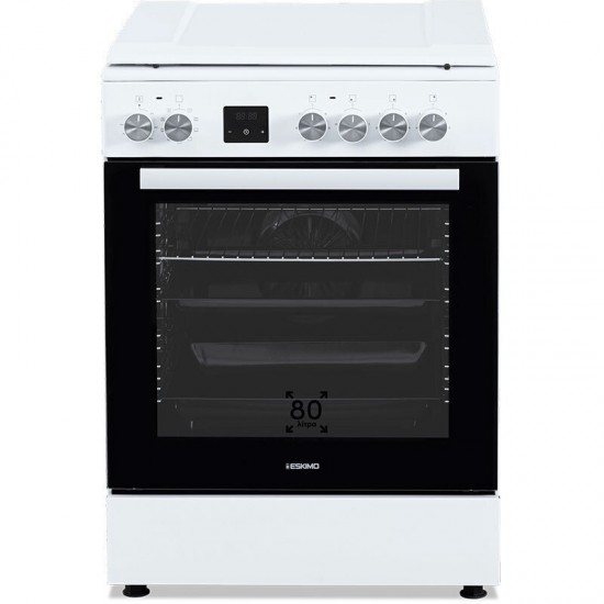 Eskimo ES-4080PW Κουζίνα 80lt με Εμαγιέ Εστίες Π59.8εκ. Λευκή Eskimo ES-4080PW Κουζίνα 80lt με Εμαγιέ Εστίες Π59.8εκ. Λευκή