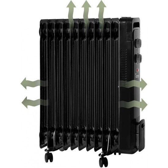 Izzy IZ-9019 Καλοριφέρ Λαδιού με 11 φέτες 2500W - Προιόν έκθεσης