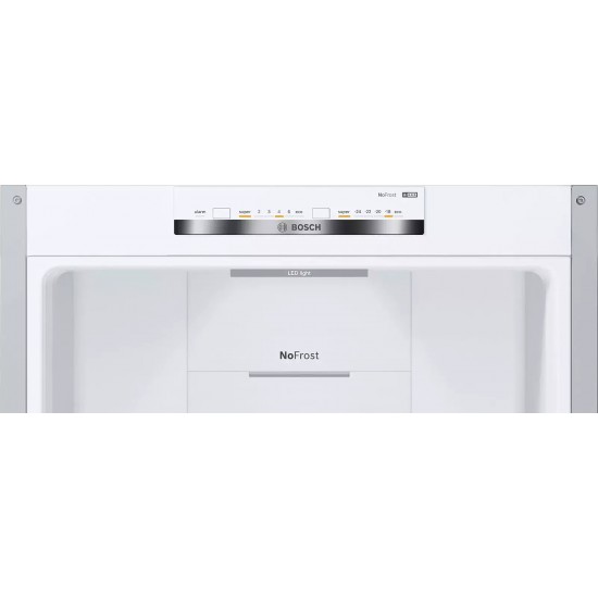 Bosch Ψυγειοκαταψύκτης 326lt Total NoFrost Υ186xΠ60xΒ66εκ. Metal Look KGN36VLED Bosch Ψυγειοκαταψύκτης 326lt Total NoFrost Υ186xΠ60xΒ66εκ. Metal Look KGN36VLED