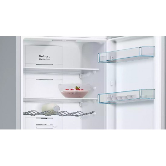 Bosch Ψυγειοκαταψύκτης 326lt Total NoFrost Υ186xΠ60xΒ66εκ. Metal Look KGN36VLED Bosch Ψυγειοκαταψύκτης 326lt Total NoFrost Υ186xΠ60xΒ66εκ. Metal Look KGN36VLED