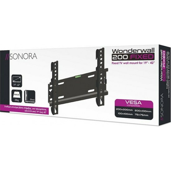 Sonora Wonderwall 200 Fixed Βάση Τηλεόρασης Τοίχου έως 42 Sonora Wonderwall 200 Fixed Βάση Τηλεόρασης Τοίχου έως 42