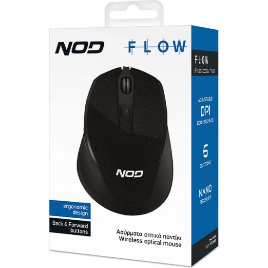 NOD Flow Ασύρματο Ποντίκι Μαύρο 141-0129