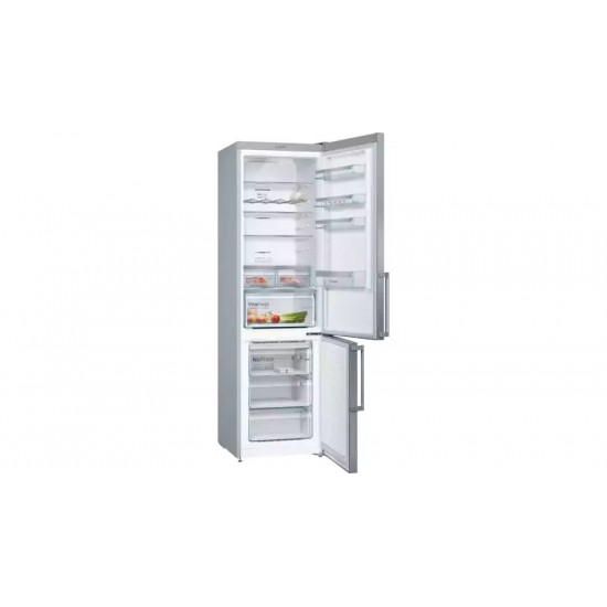 Bosch Ψυγειοκαταψύκτης 368lt Total NoFrost Υ203xΠ60xΒ66εκ. Inox KGN397LEQ