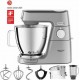 Kenwood KVL85.124SI Titanium Chef Baker XL Κουζινομηχανή 1200W με Ανοξείδωτο Κάδο 7lt Γκρι