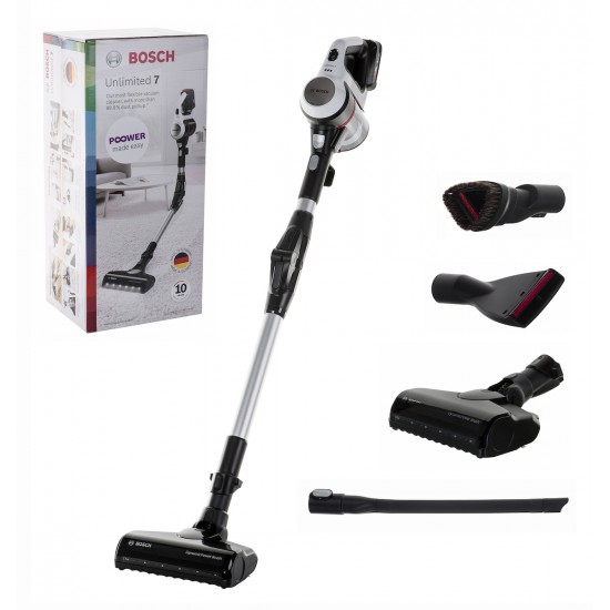 Bosch Unlimited 7 Επαναφορτιζόμενη Σκούπα 2 σε 1 Stick & Χειρός 18V White