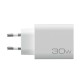 NOD Φορτιστής Χωρίς Καλώδιο με Θύρα USB-A και Θύρα USB-C 30W Quick Charge 3.0 Λευκός (E-WALL AC30)