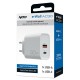 NOD Φορτιστής Χωρίς Καλώδιο με Θύρα USB-A και Θύρα USB-C 30W Quick Charge 3.0 Λευκός (E-WALL AC30)