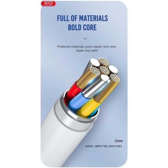 XO NB212 USB to Lightning Cable Ροζ 1m (16.005.0203) 249-0160