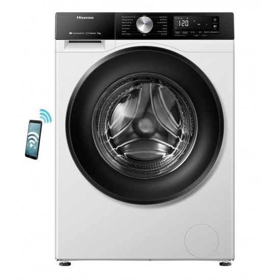 Hisense Πλυντήριο Ρούχων 9kg με Ατμό 1400 Στροφών WF3S9043BW3 Hisense Πλυντήριο Ρούχων 9kg με Ατμό 1400 Στροφών WF3S9043BW3