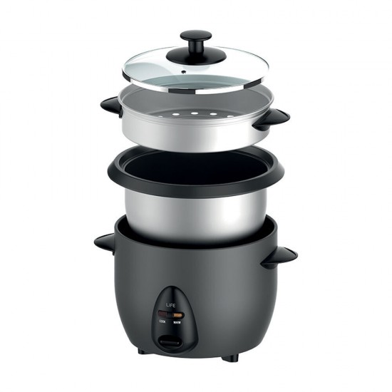 Life Rice Cooker 400W με Χωρητικότητα 1lt 221-0432 Life Rice Cooker 400W με Χωρητικότητα 1lt 221-0432
