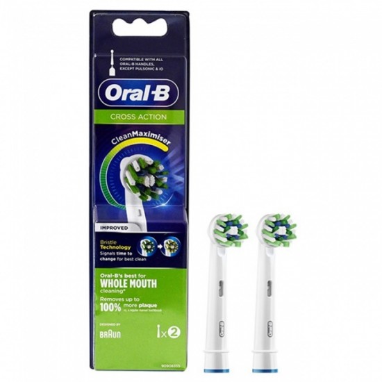 Oral-B Pro CrossAction Ανταλλακτικές Κεφαλές για Ηλεκτρική Οδοντόβουρτσα 2τμχ