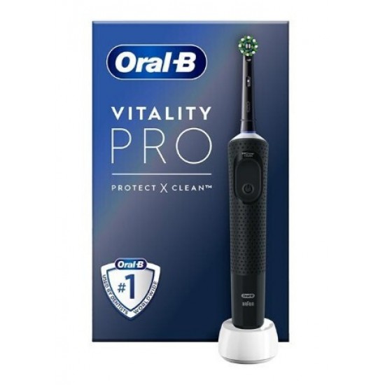 Oral-B Vitality Pro Protect X Clean Ηλεκτρική Οδοντόβουρτσα με Χρονομετρητή Μαύρη