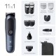 Braun All-in-one Series 7 Σετ Επαναφορτιζόμενης Κουρευτικής Μηχανής Μαύρο AIO7540