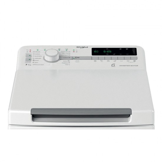 Whirlpool Πλυντήριο Ρούχων 7kg 1200 Στροφών 6th Sense TDLR7250SS