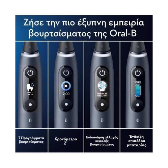 Oral-B IO Series 9 Ηλεκτρική Οδοντόβουρτσα με Χρονομετρητή, Αισθητήρα Πίεσης και Θήκη Ταξιδίου Duo Black Onyx & Rose Quartz Διπλή Συσκευασία Oral-B IO Series 9 Ηλεκτρική Οδοντόβουρτσα με Χρονομετρητή, Αισθητήρα Πίεσης και Θήκη Ταξιδίου Duo Black Onyx & Rose Quartz Διπλή Συσκευασία