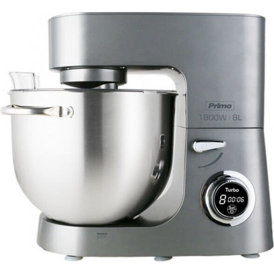 Primo PRMB-40529 Κουζινομηχανή 1800W με Ανοξείδωτο Κάδο 8lt