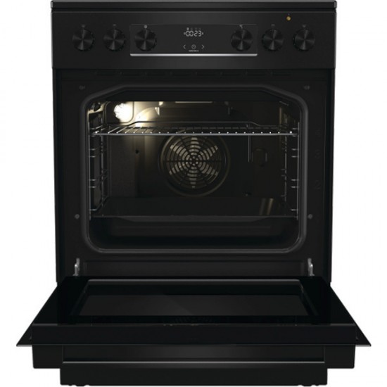 Gorenje GEC6C40BG Κουζίνα 71lt με Κεραμικές Εστίες Π60εκ. Μαύρη