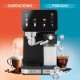 Izzy IZ-6020 Μηχανή Espresso 1450W Πίεσης 20bar για Cappuccino Μαύρη