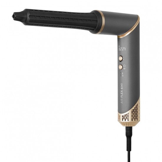 Izzy Multistyler Airflex 6 in 1 Ηλεκτρική Βούρτσα με Αέρα για Ίσιωμα και Μπούκλες 1500W IZ-7212