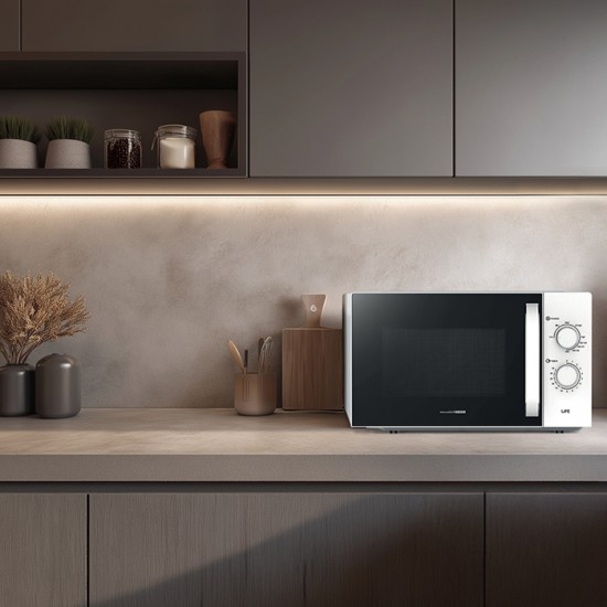 Life 221-0501 Φούρνος Μικροκυμάτων με Grill 25lt Λευκός