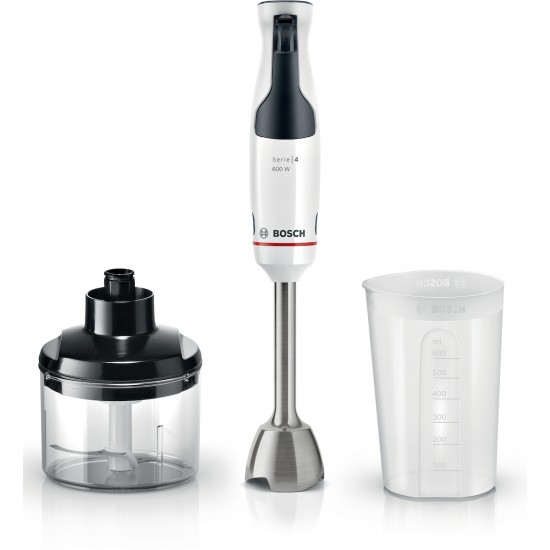Bosch MSM4W220 Serie 4 Ραβδομπλέντερ με Ανοξείδωτη Ράβδο 600W Λευκό