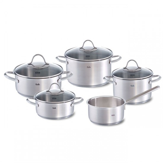 Fissler Paris Σετ Μαγειρικά Σκεύη από Ανοξείδωτο Ατσάλι 5 Σκευών Fissler Paris Σετ Μαγειρικά Σκεύη από Ανοξείδωτο Ατσάλι 5 Σκευών