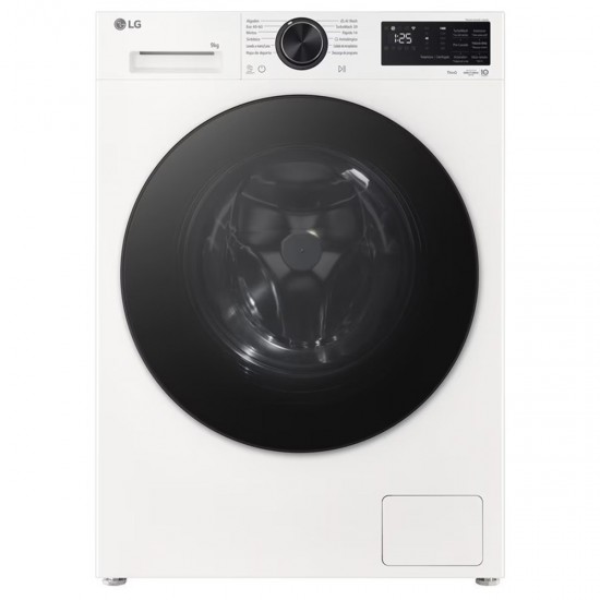 LG Πλυντήριο Ρούχων 9kg με Τεχνολογία Ατμού 1400 Στροφών AI Wash F4X5509TWB